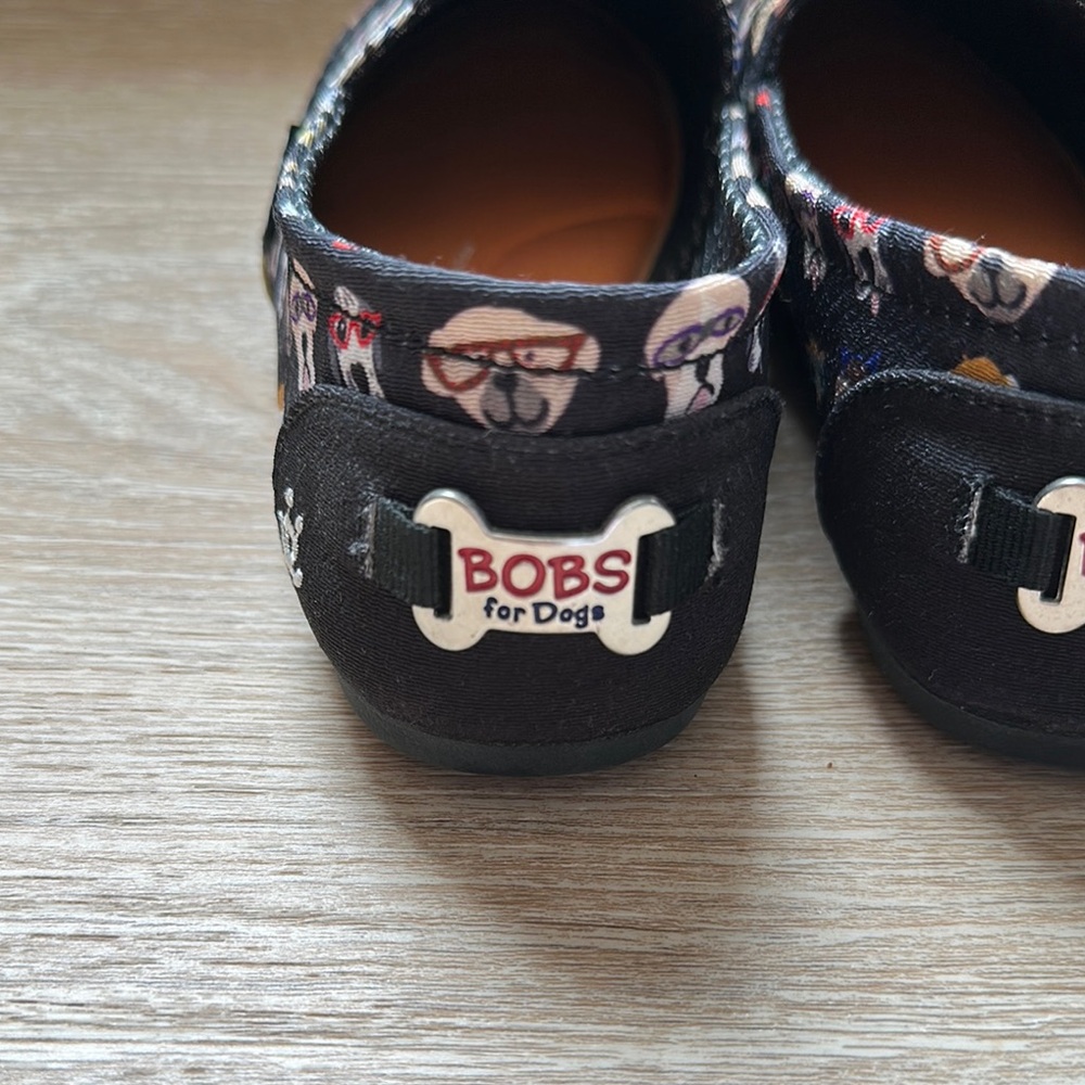 BOBS from Skechers Black Dog Print Slip-On Shoes - Size 6.5 - Picture 8 of 10